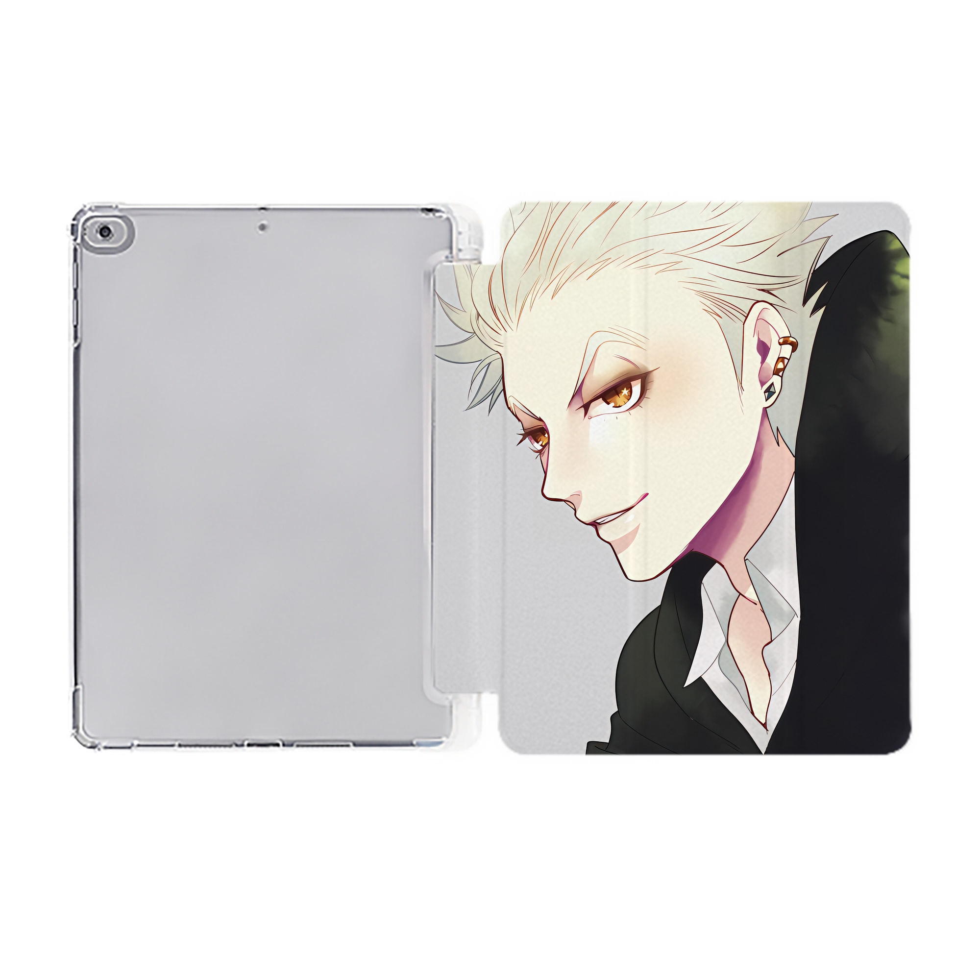 （画像用） ハイキュー!! Haikyu!! IPad ケース ペン収納付き 三つ折りスタンド PUレザー×シリコン 対応機種9.5/10.5/10.9インチ